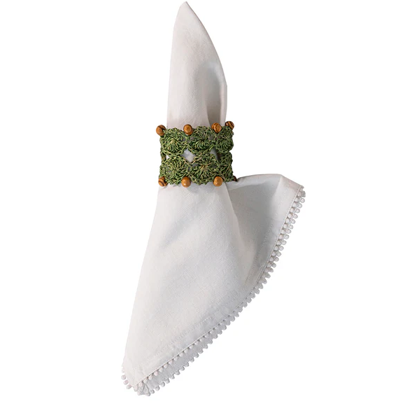 Juliska Macrame Green Napkin Ring