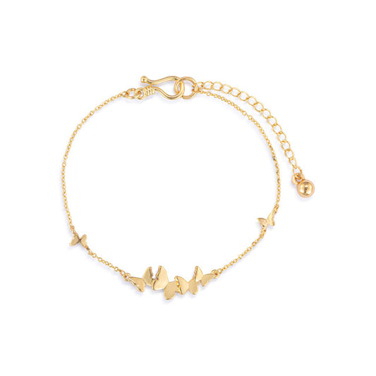 Demdaco Butterfly Cluster Gold Bracelet 6.5 in