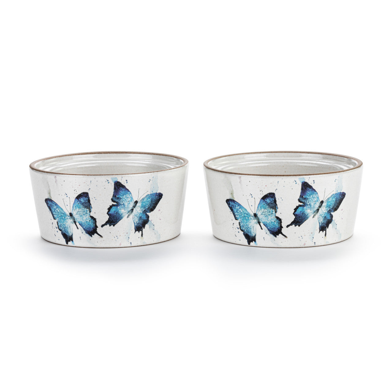 Demdaco Butterfly Collection- Blue Butterflies Ramekins Set of 2