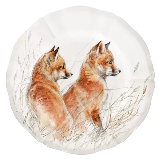 Gien Sologne Wildlife Young Canape Plate