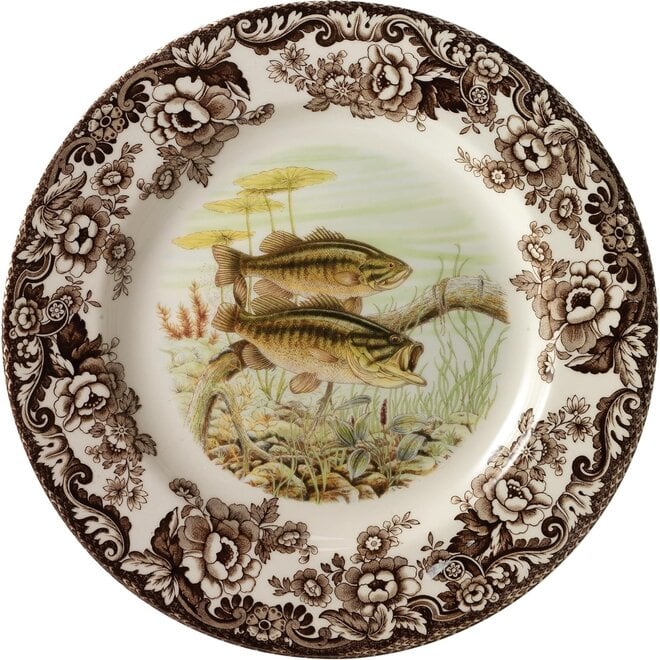 Spode Woodland Fish Salad Plate 8" Bass