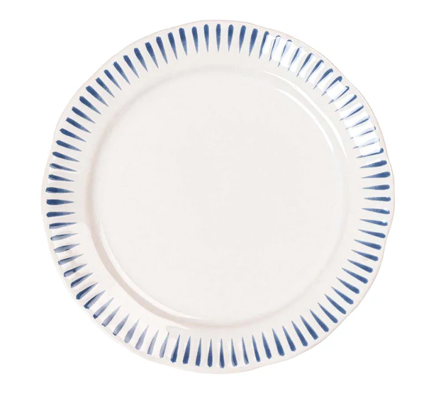 Juliska Sitio Stripe Indigo Dinner Plate