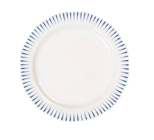 Juliska Sitio Stripe Indigo Salad Plate