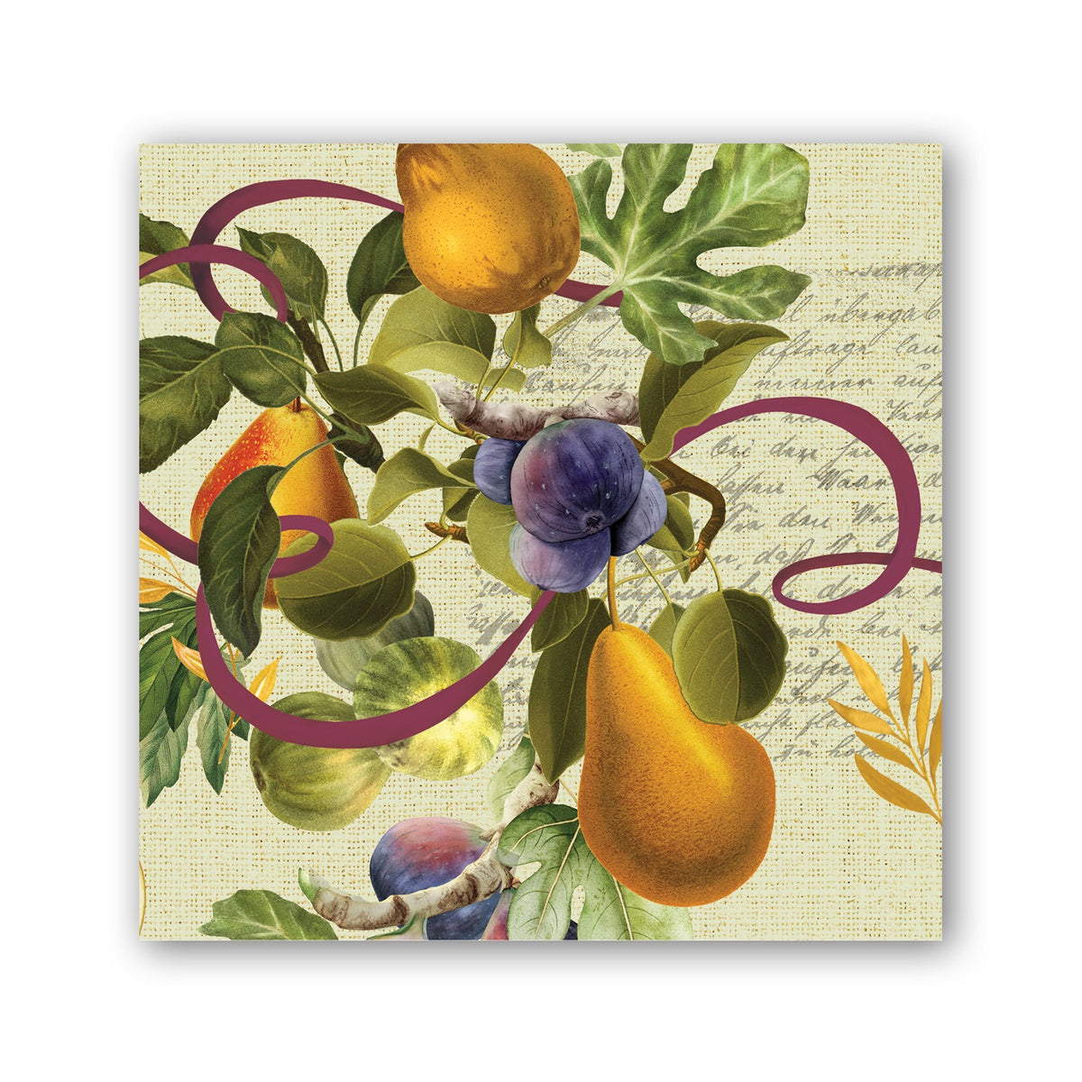 MDW Fig & Pear Cocktail Napkin