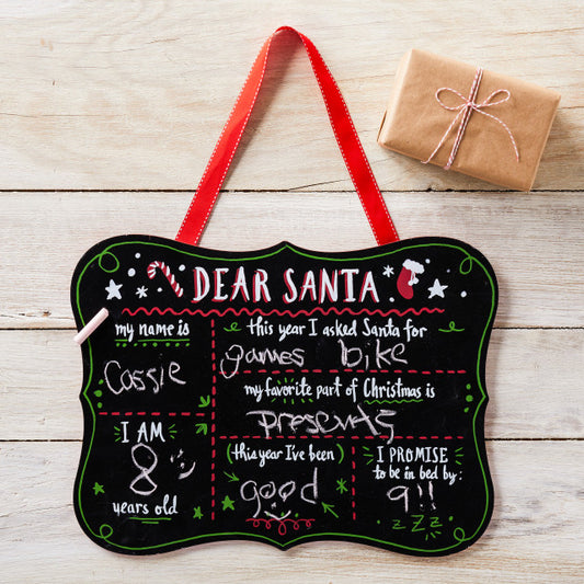 Demdaco Dear Santa Chalkboard