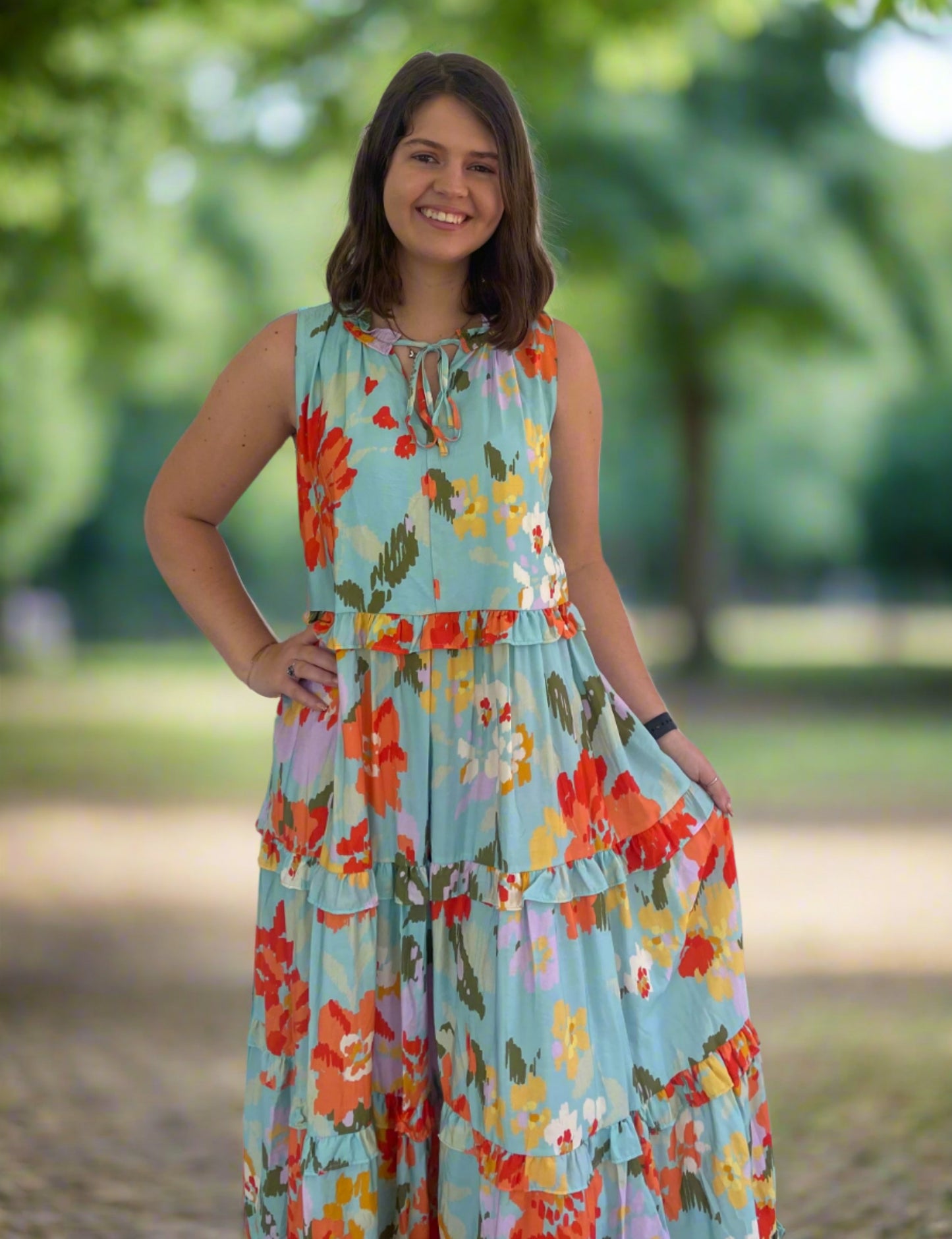 Waves for days Shoreline Sunset Maxi Dress