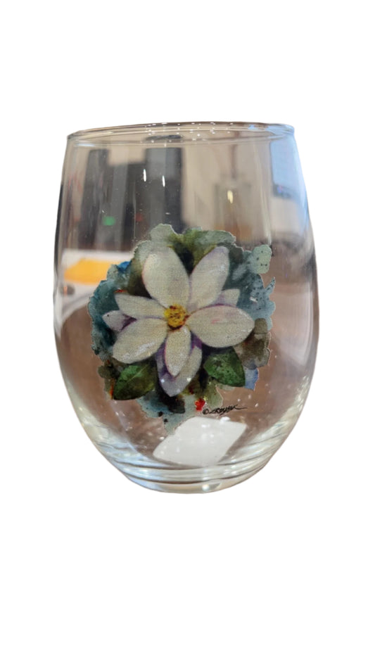 Magnolia Place Stemless Wine Glass