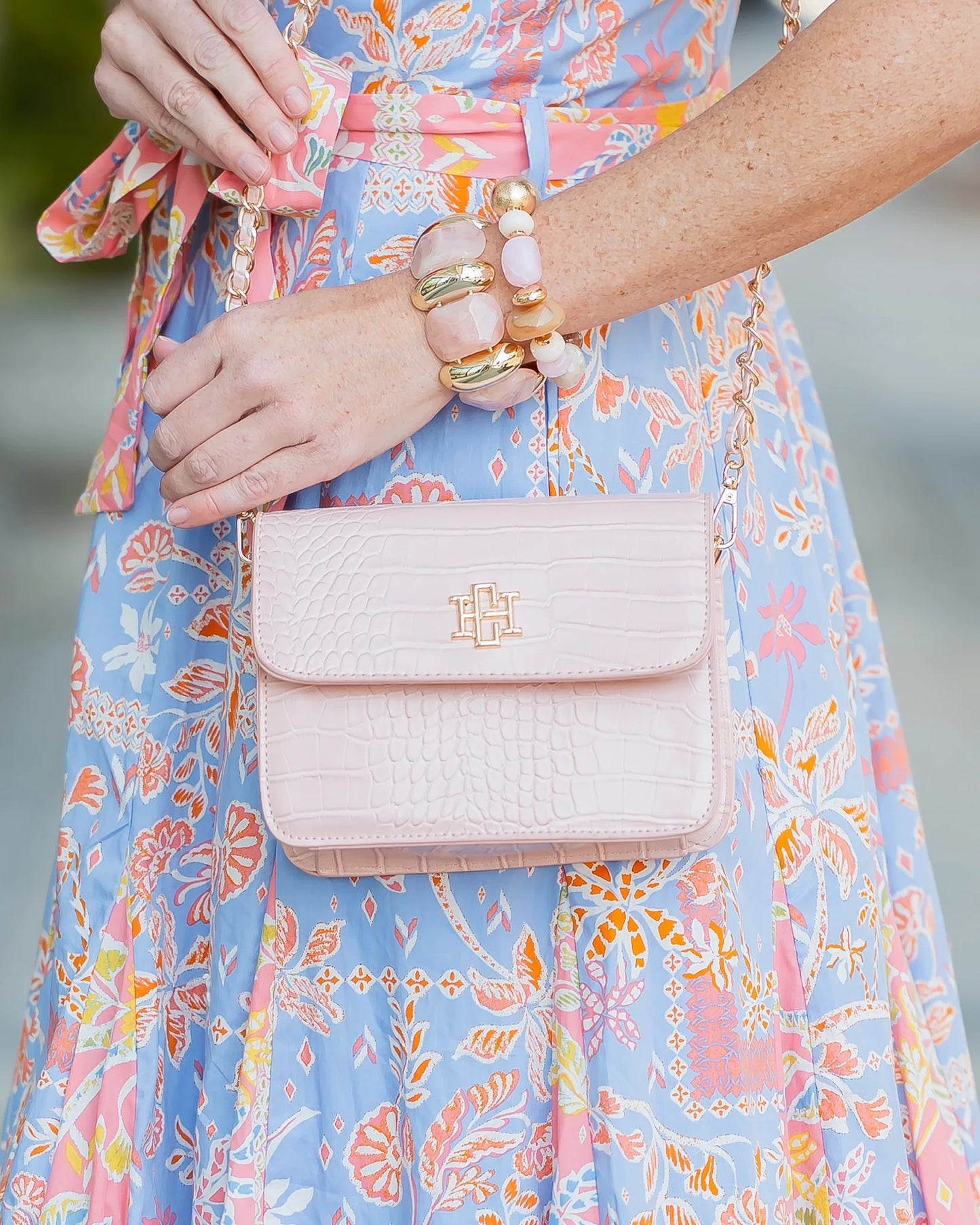 Caroline Hill Evelyn Crossbody Blush EC