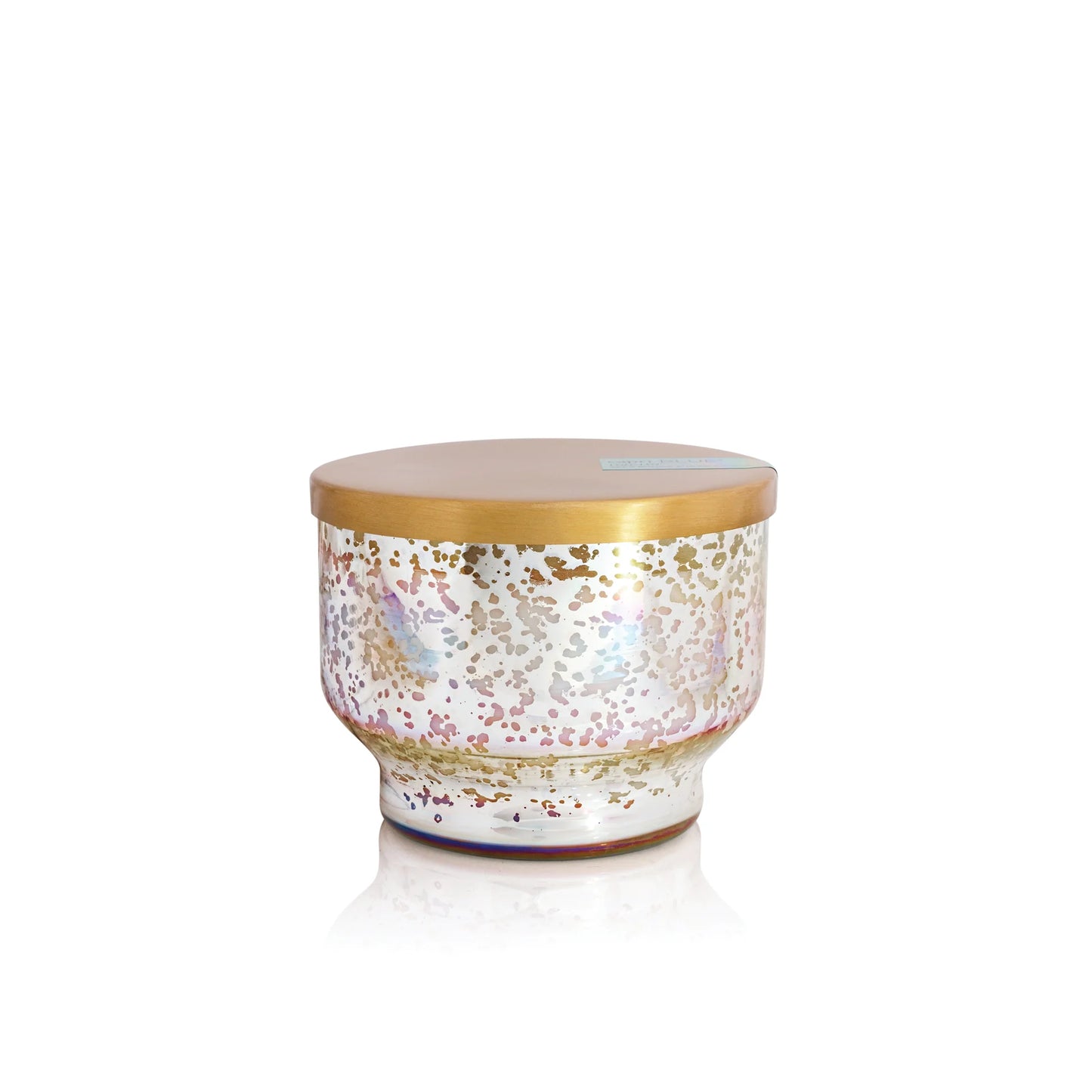 The Porch Capri Blue Volcano Iridescent Mercury Etched Candle