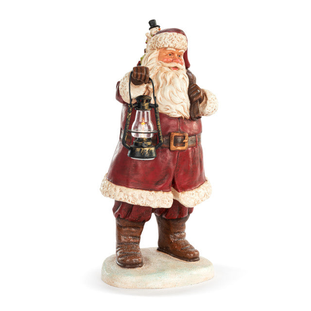 Demdaco Lit Large Santa with Lantern Centerpiece