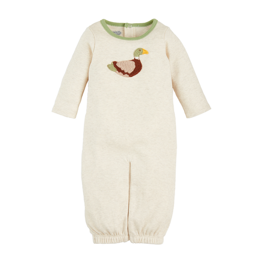 Mud Pie Crochet Duck Sleeper Gown 0-3 Month