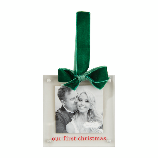 Mudpie Our First Christmas Acrylic Ornament