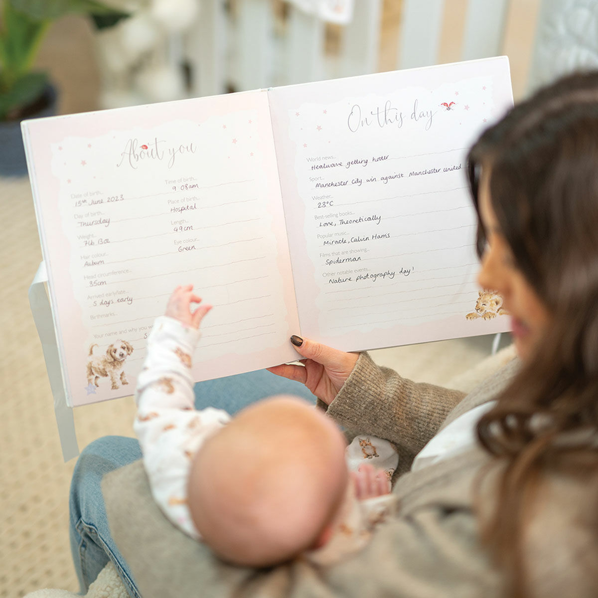 Wrendale Designs Hello Baby Record Book