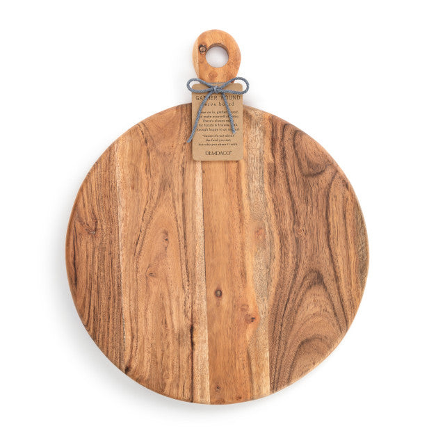 Demdaco Round Wood Serving Board