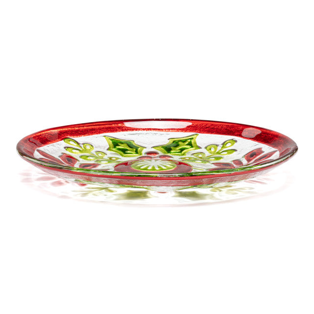 Demdaco Holly Pattern Mini Round Plate